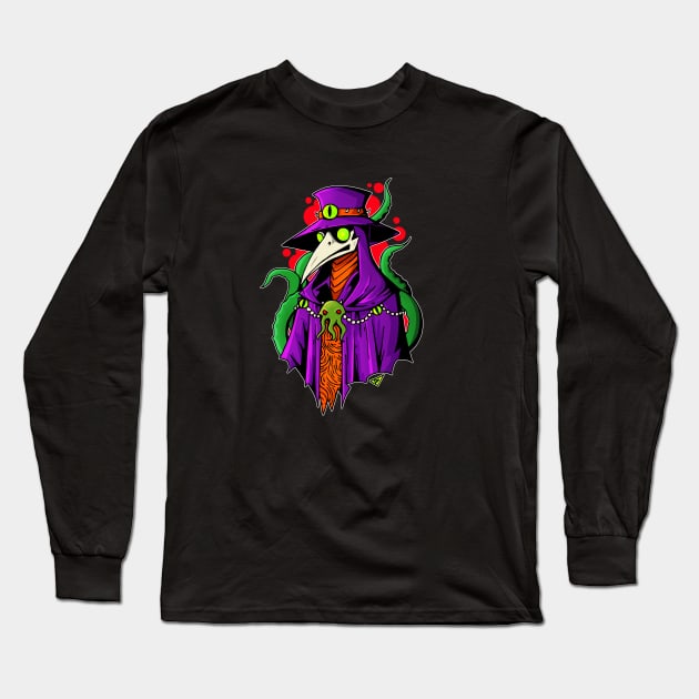 The Eldritch Plague's Physician Bloodspatter Edition Long Sleeve T-Shirt by TaliDe